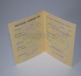 Свидетельство о Браке 1991г РСФСР в Брянске
