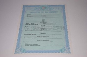 Украинское Свидетельство о Рождении 2014г в Брянске