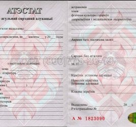 Аттестат о Полном Среднем Образовании Беларуси 2021г в Брянске